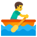 man rowing boat